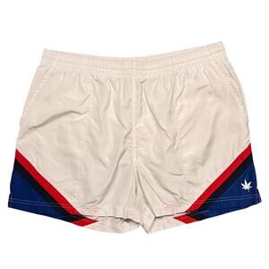 Boast USA White Blue Corner Panel Retro Style 4” Tennis Athletic Shorts Mens XL